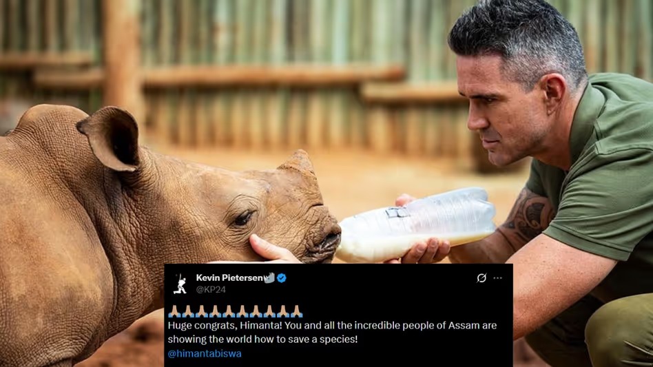 Former Cricketer Kevin Pietersen Lauds Assam's Rhino Protection Results Following World Rhino Day
