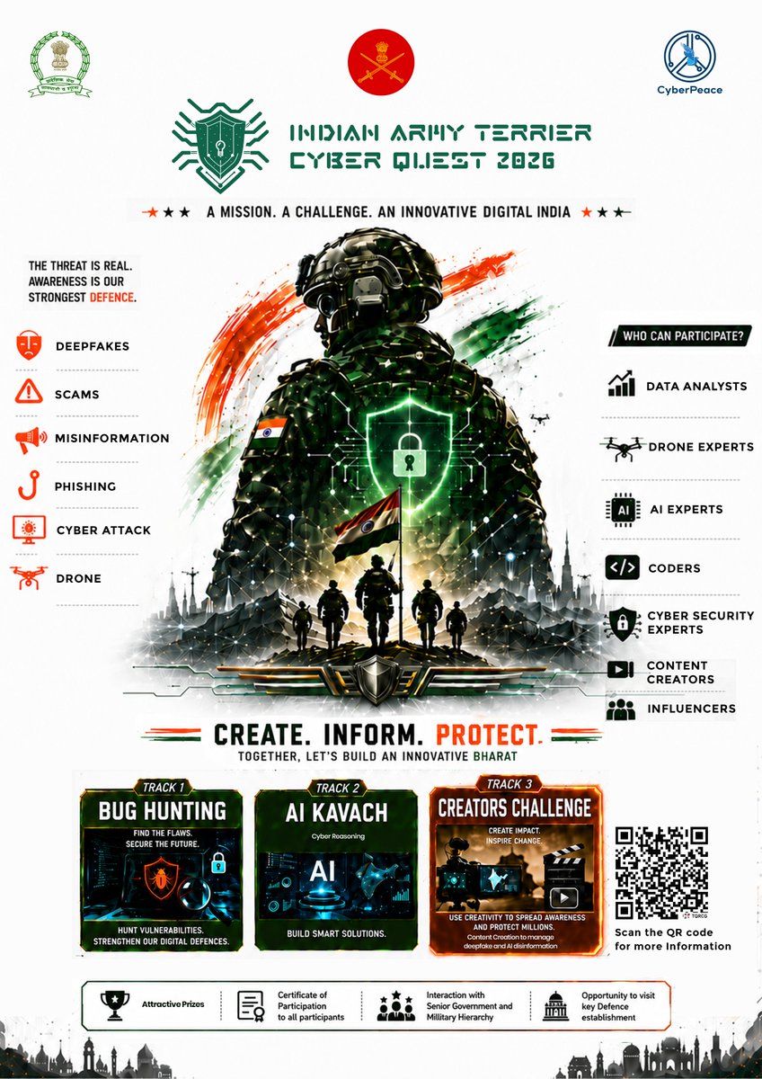 Registrations Open for Indian Army Terrier Cyber Quest 2026; Students can apply too