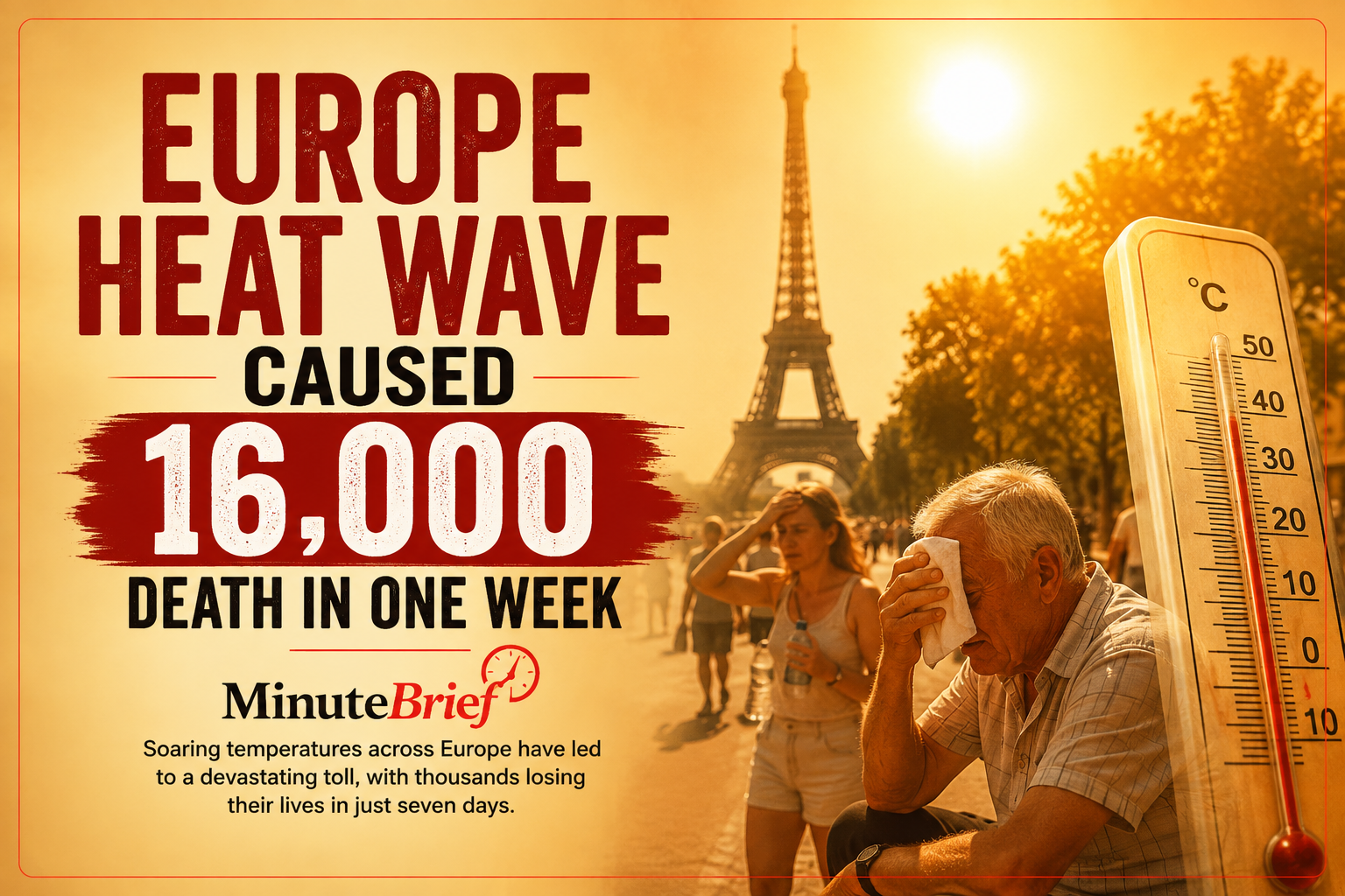 Europe Faces Significant Health Crisis as Heatwave Causes 16,000 Additional Deaths in One Week