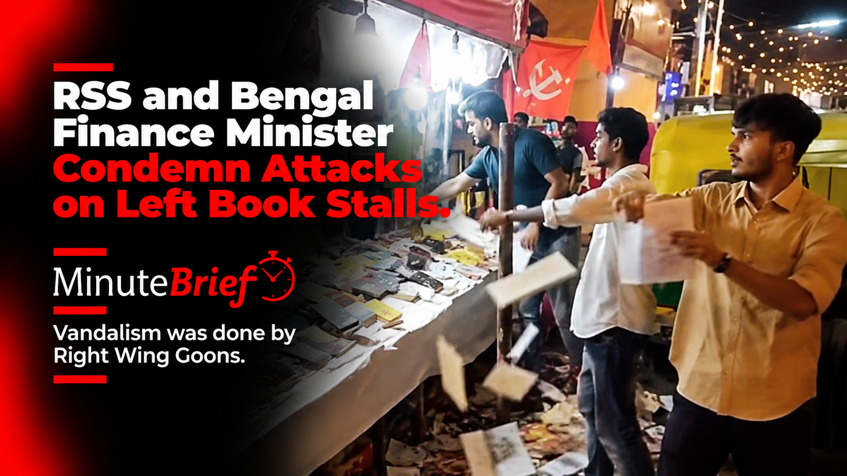 RSS and Bengal Finance Minister Condemn Attacks on Left Book Stalls