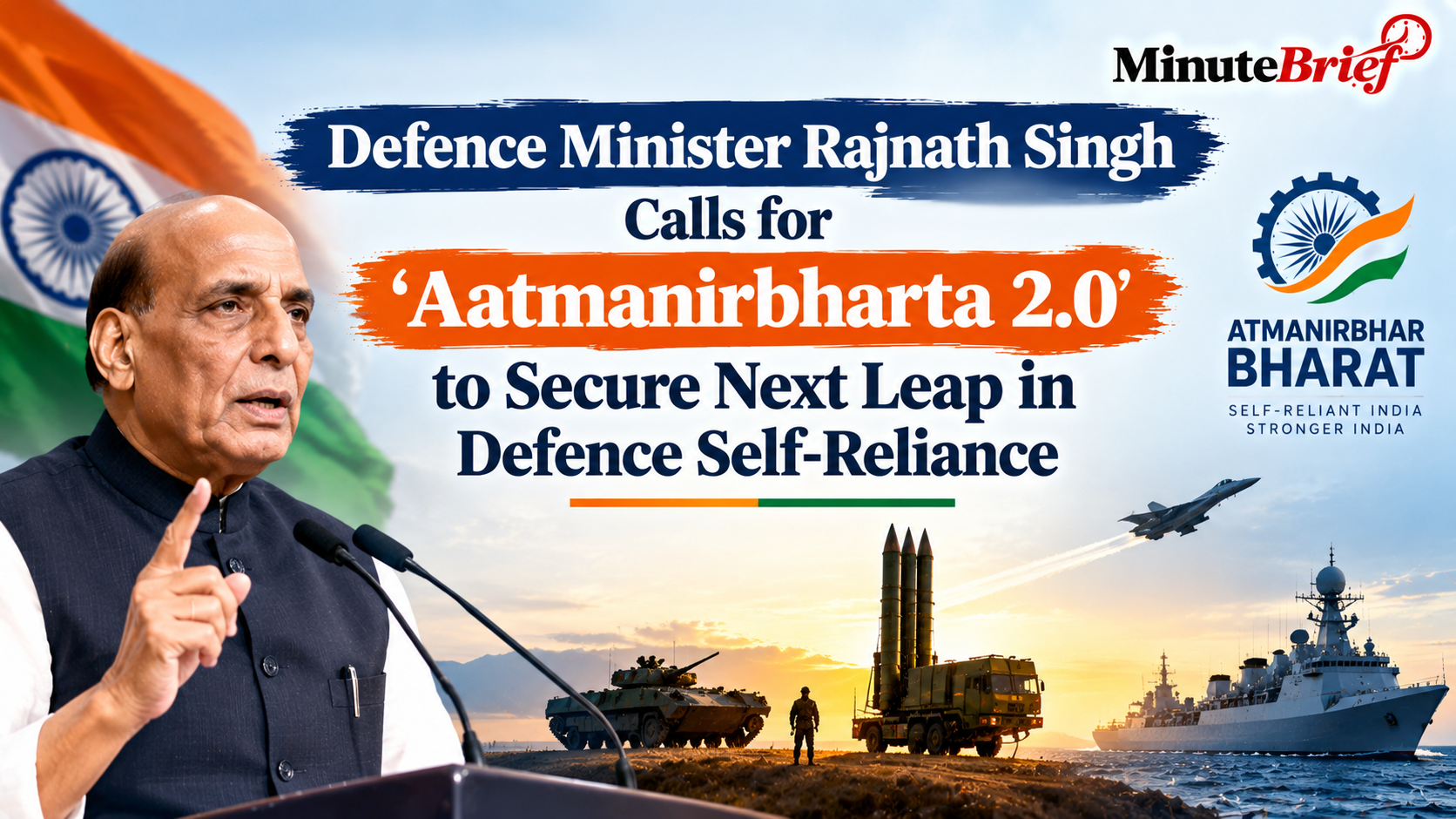 Rajnath Singh urges 'Aatmanirbharta 2.0' focusing on advanced defence technologies