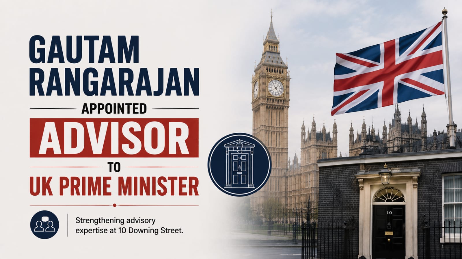 Gautam Rangarajan Appointed Adviser to UK Prime Minister