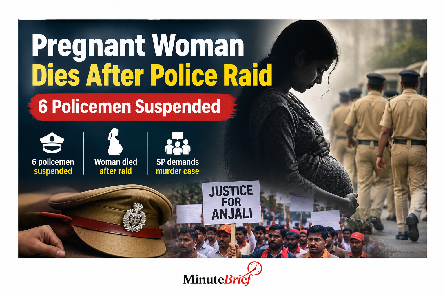 Six policemen suspended over pregnant woman’s death in Uttar Pradesh