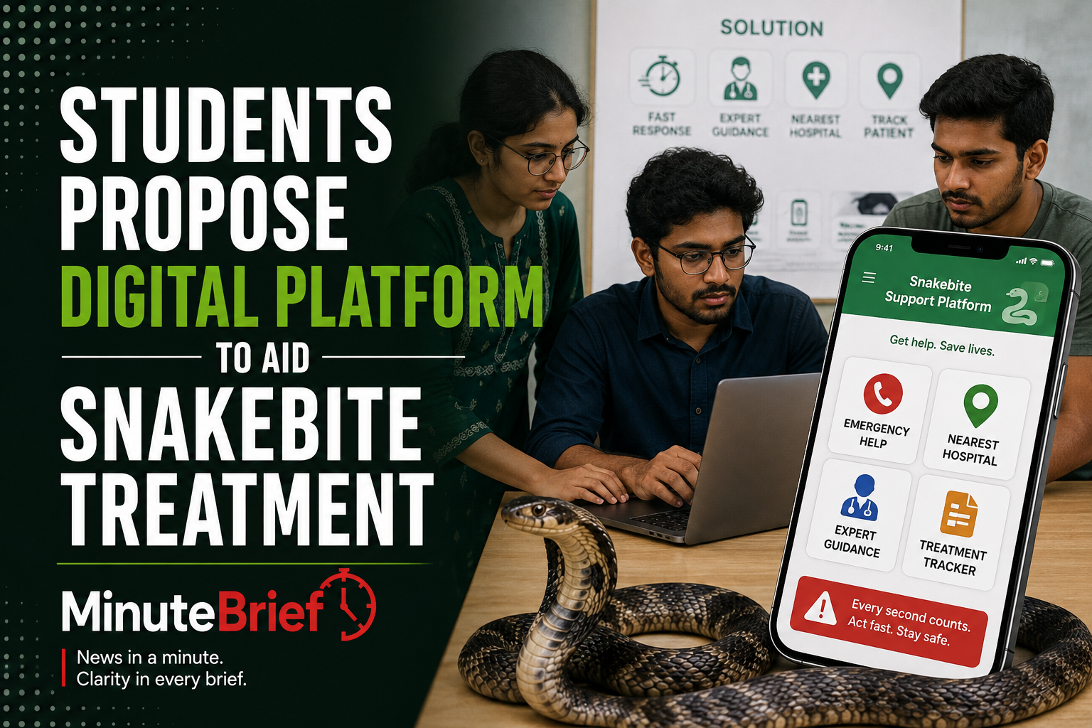 Students propose digital platform to aid snakebite treatment