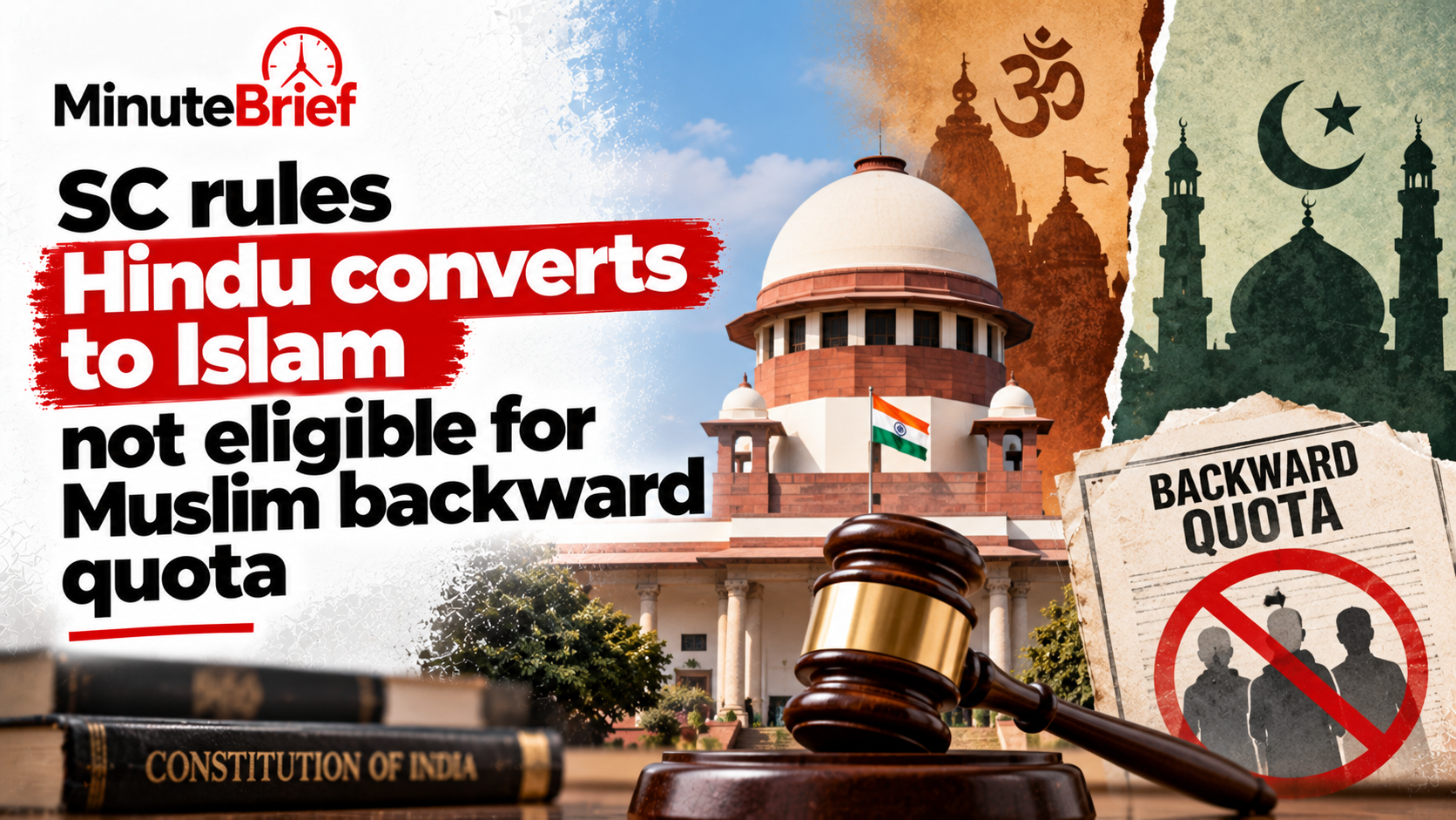 SC rules Hindu converts to Islam not eligible for Muslim backward quota