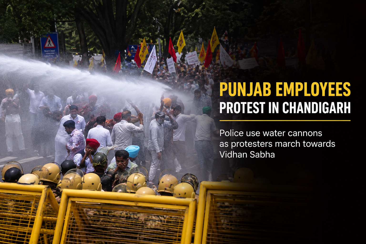 Government Employees and Pensioners Protest in Punjab Over Demands