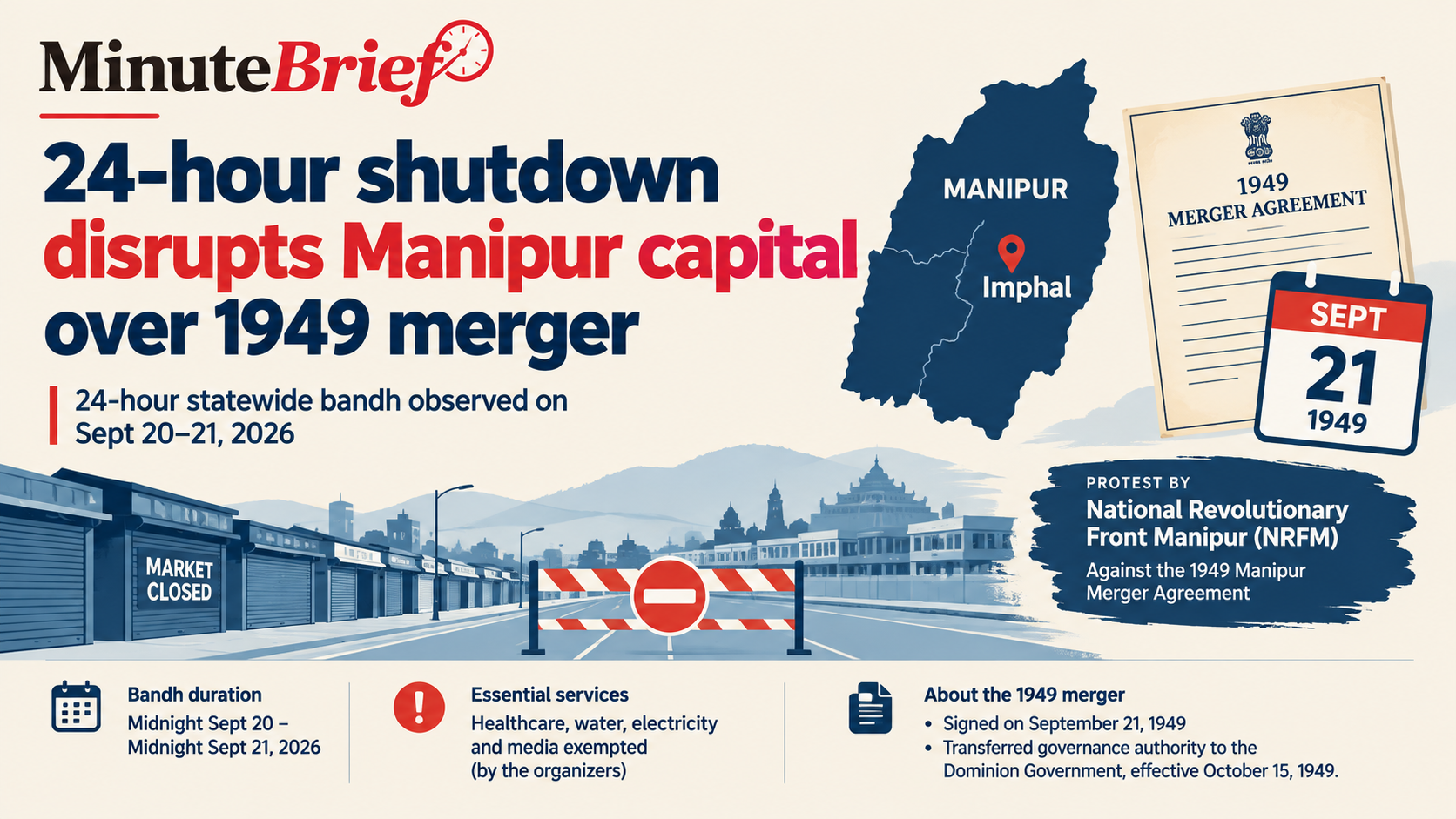 24-hour shutdown disrupts Manipur capital over 1949 merger