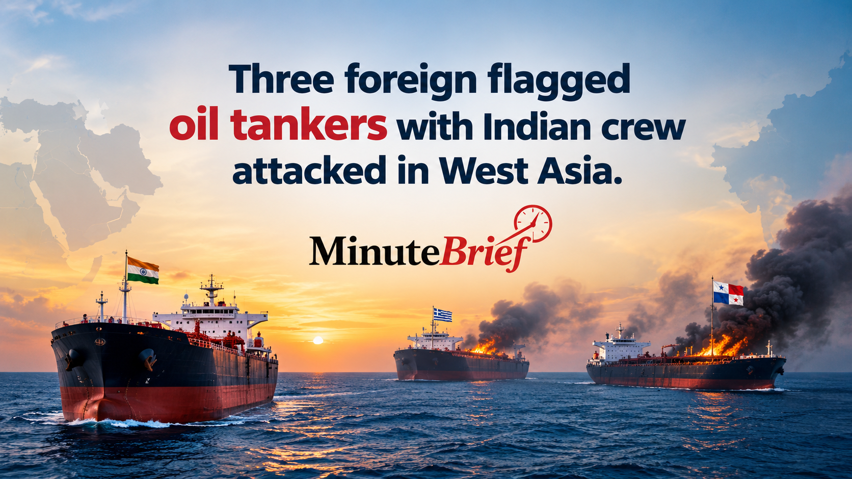 3 Foreign-Flagged Oil and LPG Tankers with Indian Crew Attacked Amid Rising West Asia Conflict