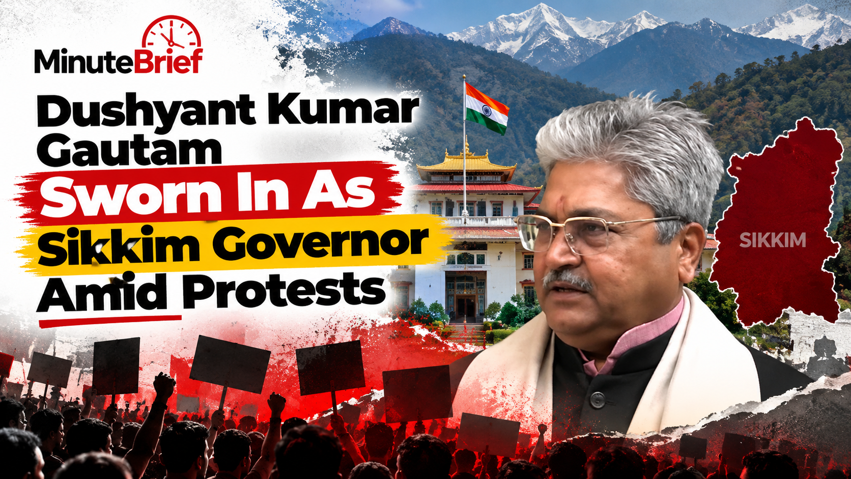 Dushyant Kumar Gautam Sworn In As Sikkim Governor Amid Protests