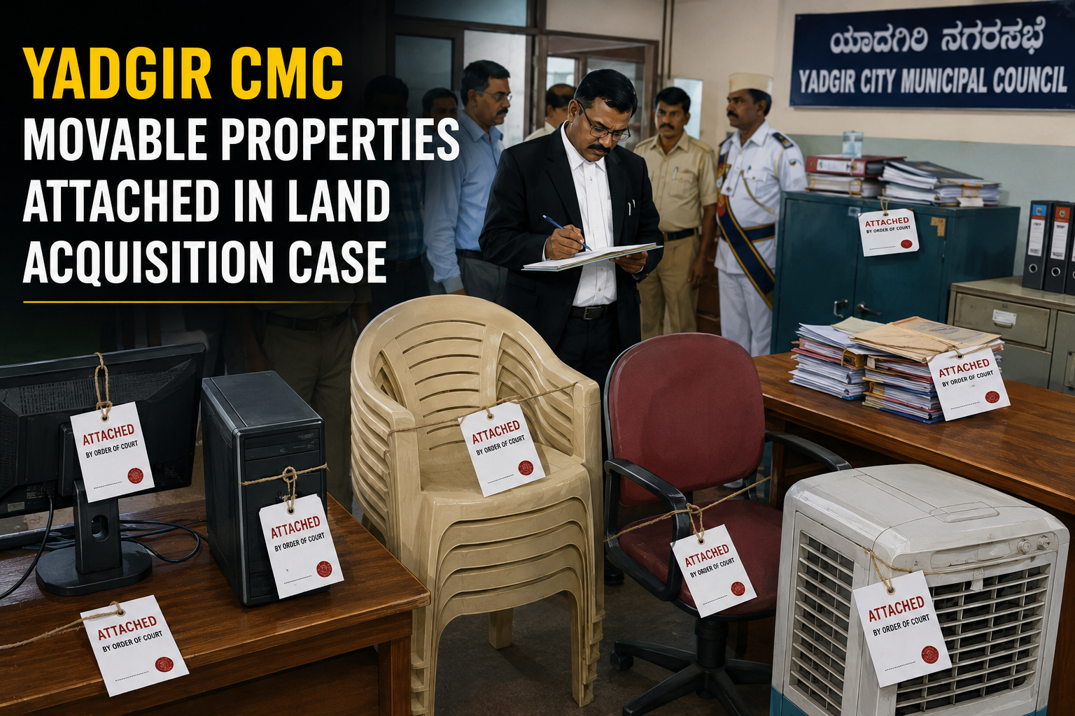 Karnataka Attaches Yadgir Municipal Council's Movable Properties in Land Dispute