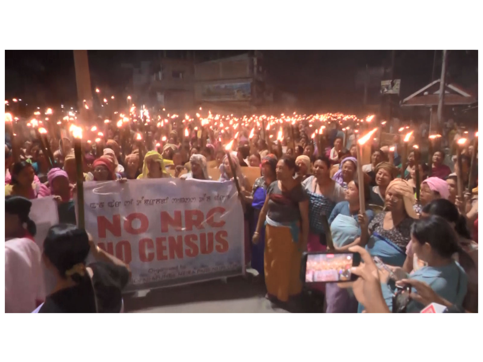 Imphal Lights Up as Women Rally for NRC Update