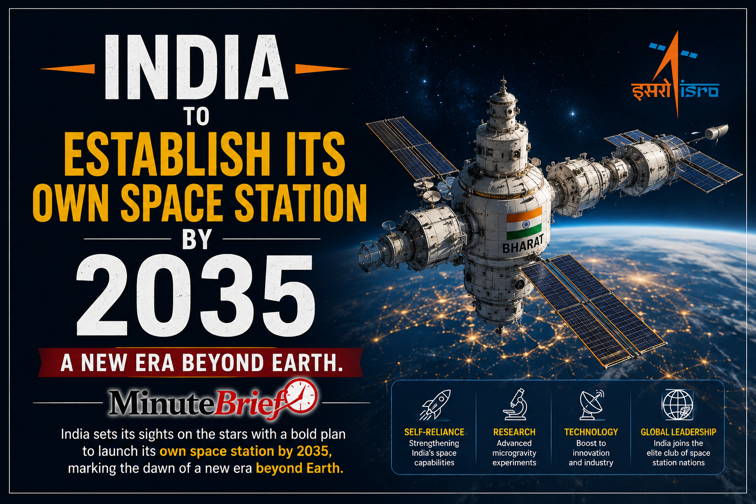 India's Space Dream Takes Flight: Plans its own Space Station by 2035