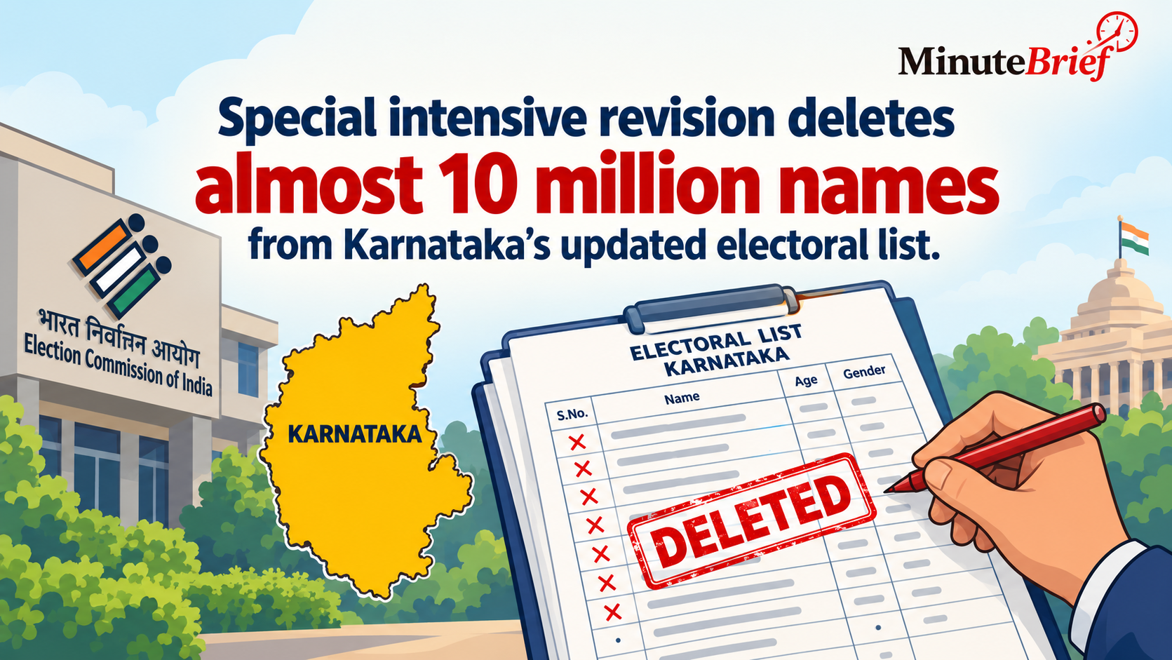 Karnataka Removes Nearly 10 Million Names in Comprehensive Electoral Roll Revision Ahead of Elections
