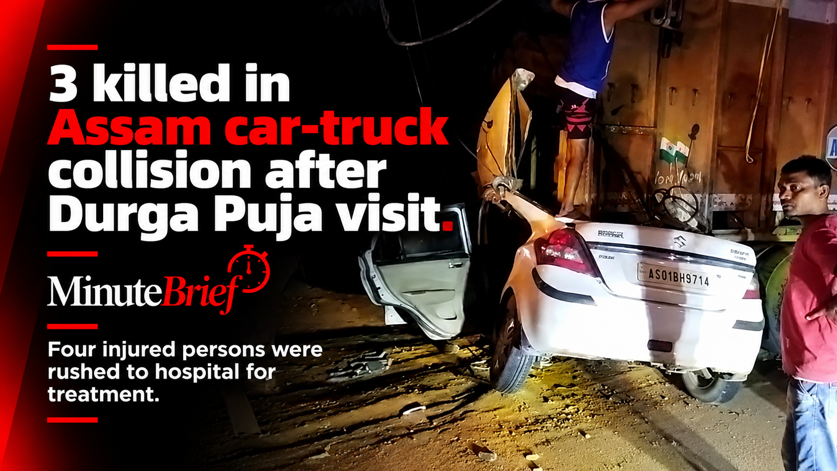 3 killed in Assam car-truck collision after Durga Puja visit