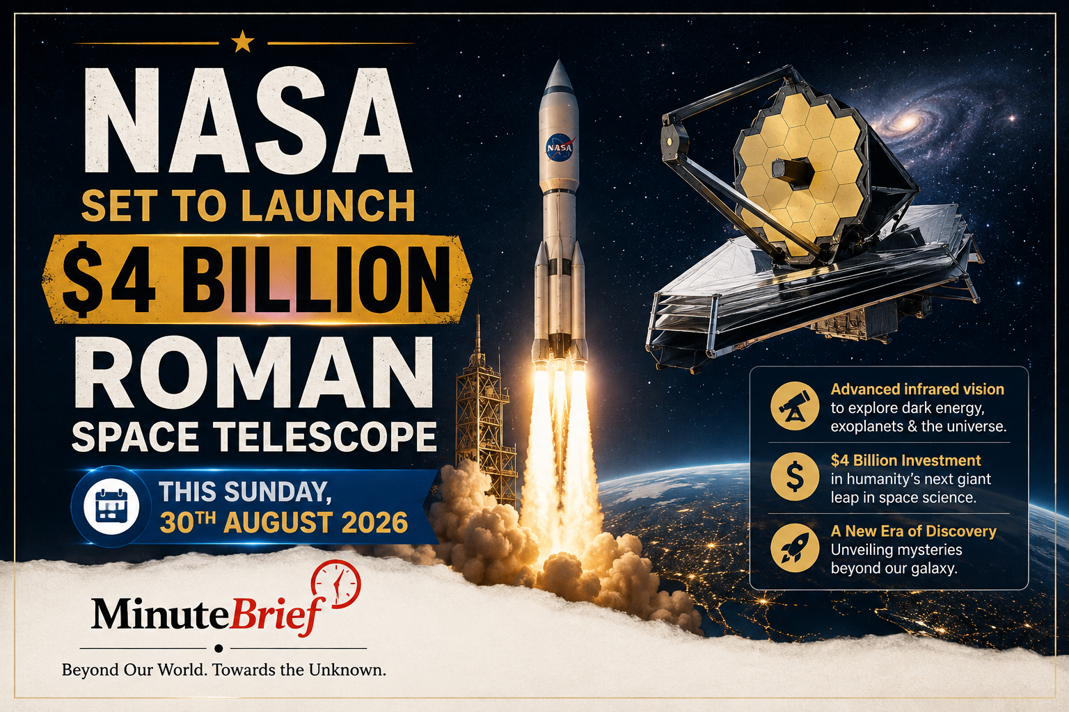 NASA Set to Launch $4 Billion Nancy Grace Roman Space Telescope to Explore Exoplanets and Dark Energy
