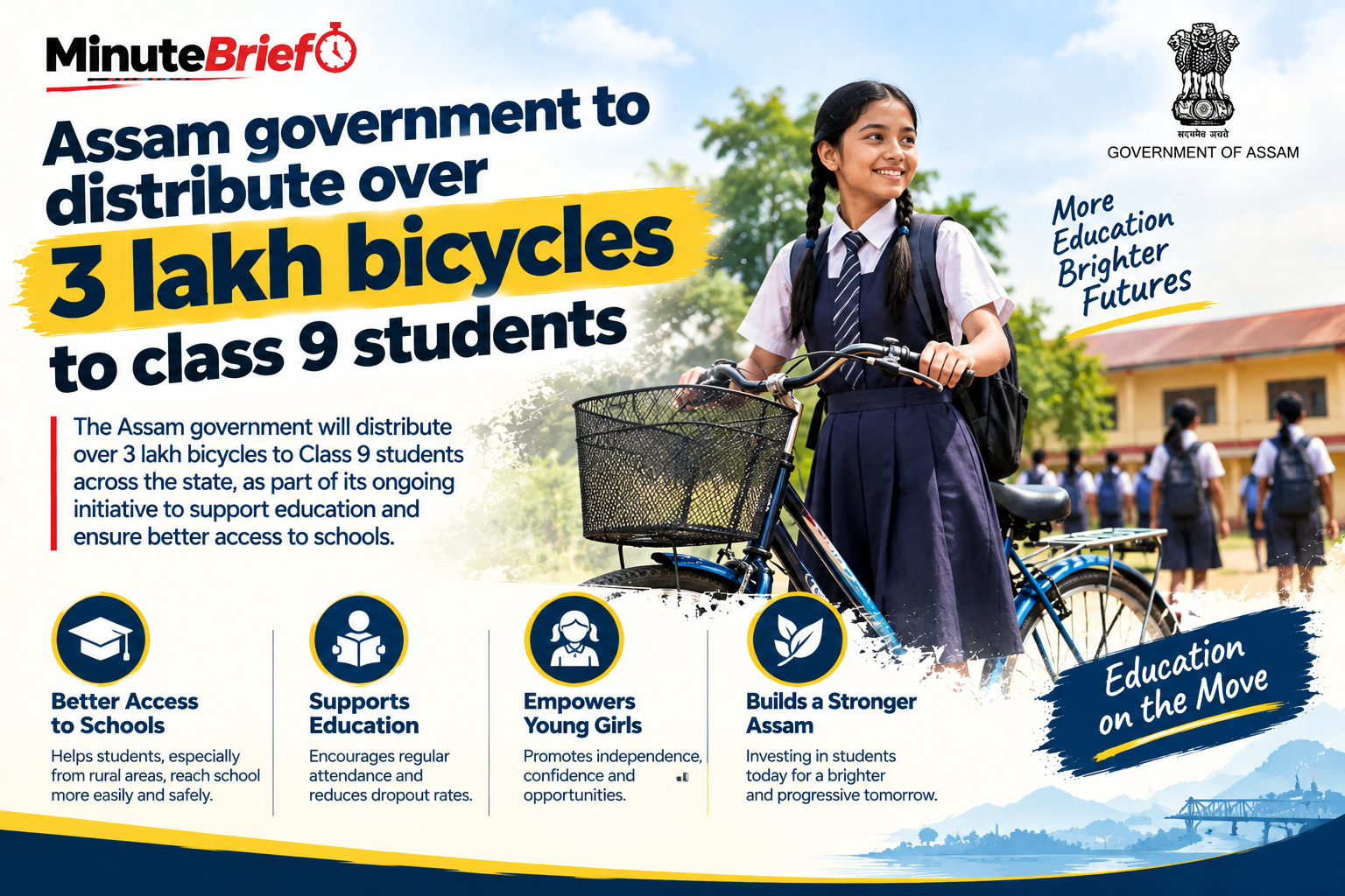 Assam government to distribute over 3 lakh bicycles to class 9 students