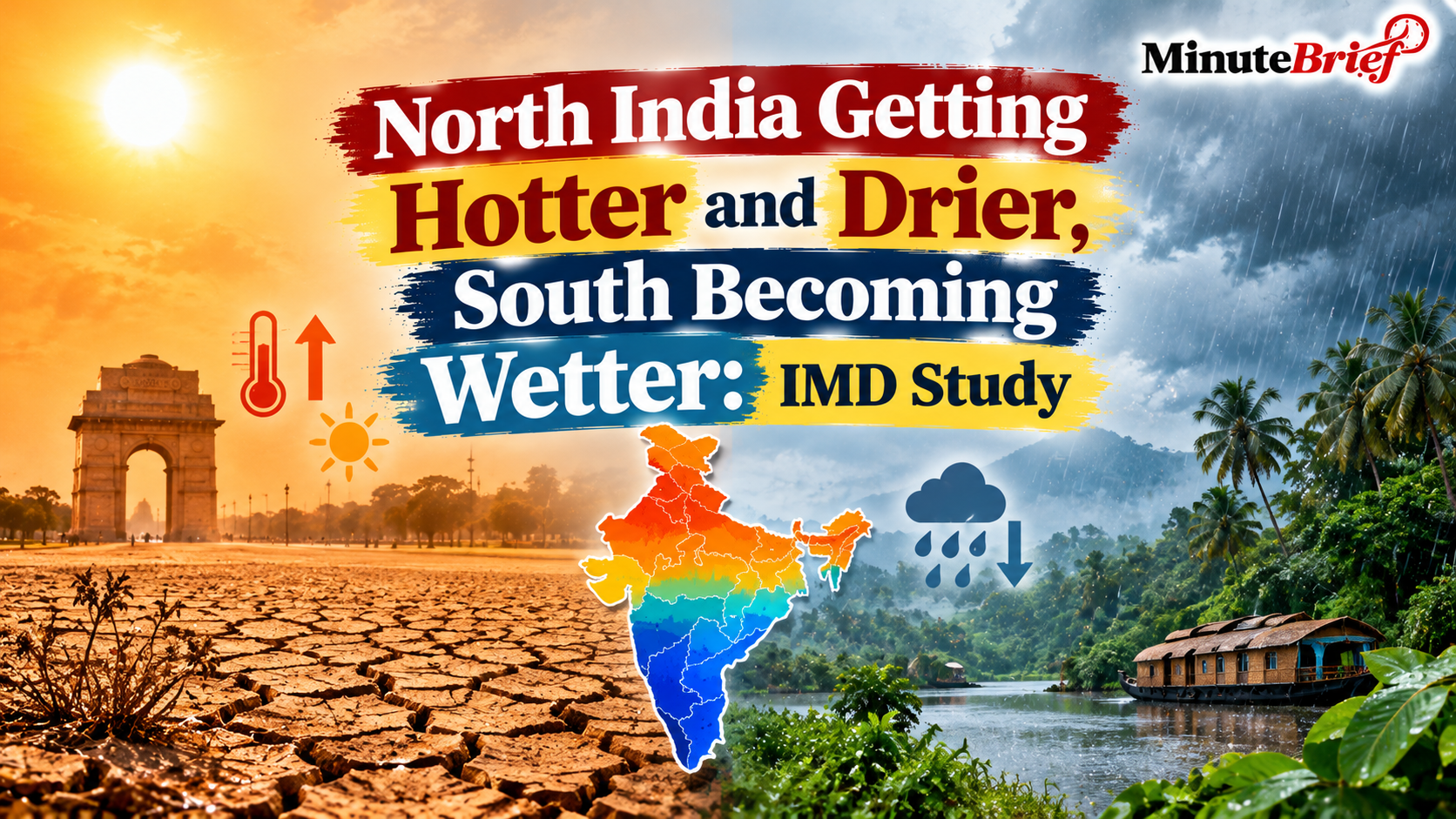 70-Year IMD Study Reveals Significant Climate Shift: North India Hotter and Drier, South Growing Wetter