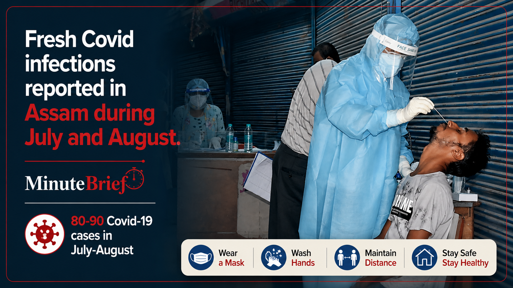 Fresh Covid infections reported in Assam during July and August