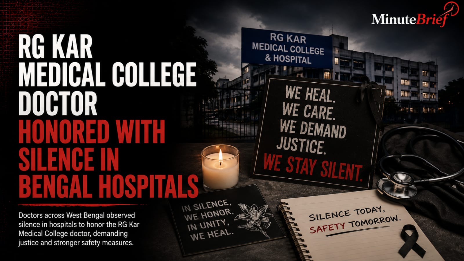 R.G. Kar Medical College Doctor Honored with Silence in Bengal Hospitals