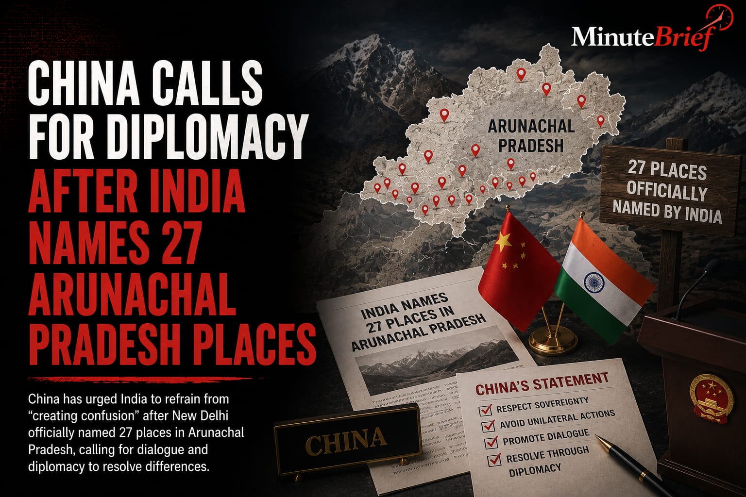China Calls for Diplomacy After India Names 27 Arunachal Pradesh Places