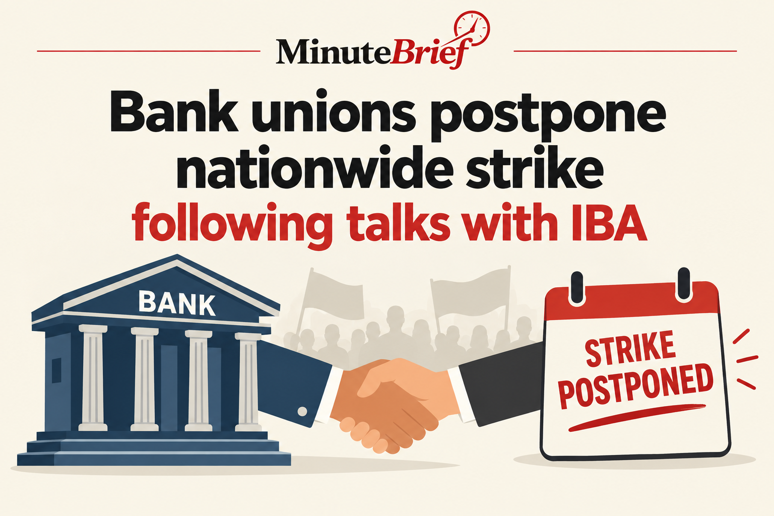 Bank unions postpone nationwide strike following talks with IBA