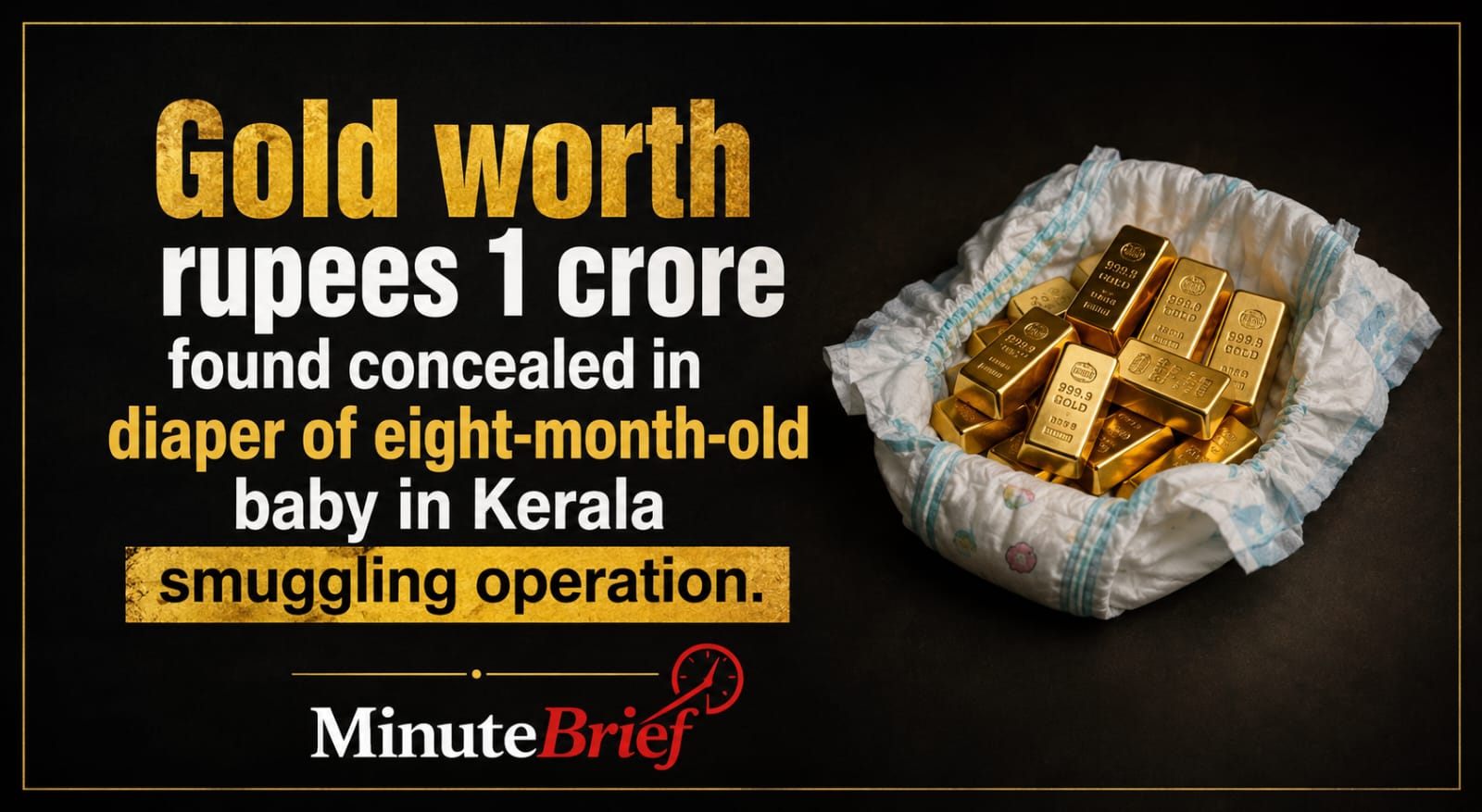 Eight-Month-Old Baby Used in Sophisticated Gold Smuggling Scheme Sees ₹1 Crore Worth of Gold Seized in Kerala
