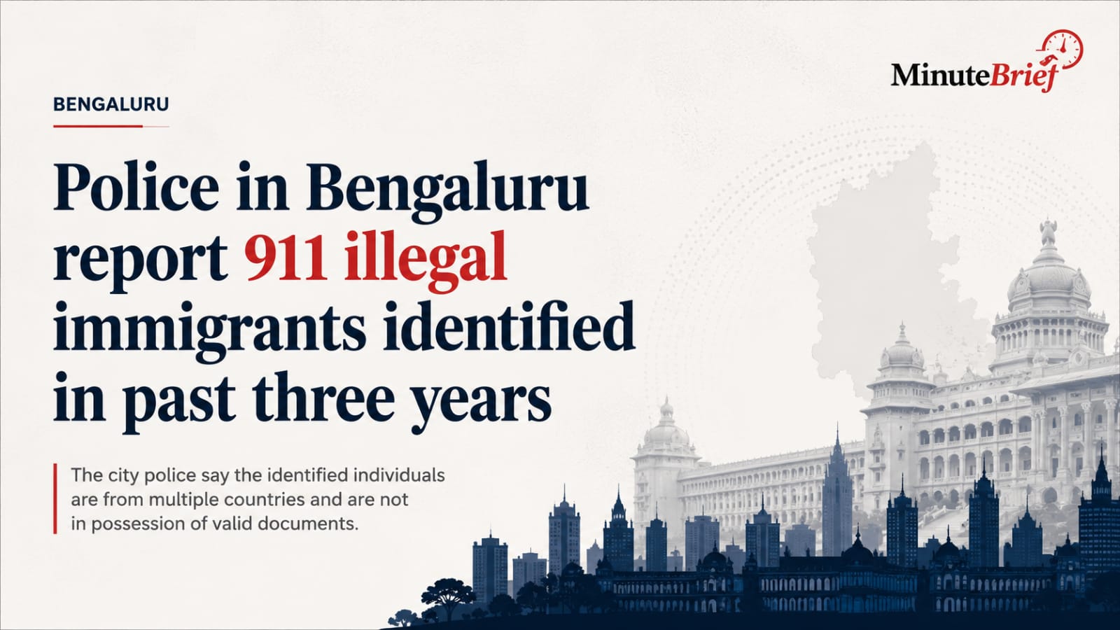 Police in Bengaluru Report 911 Illegal Immigrants Identified in Past Three Years