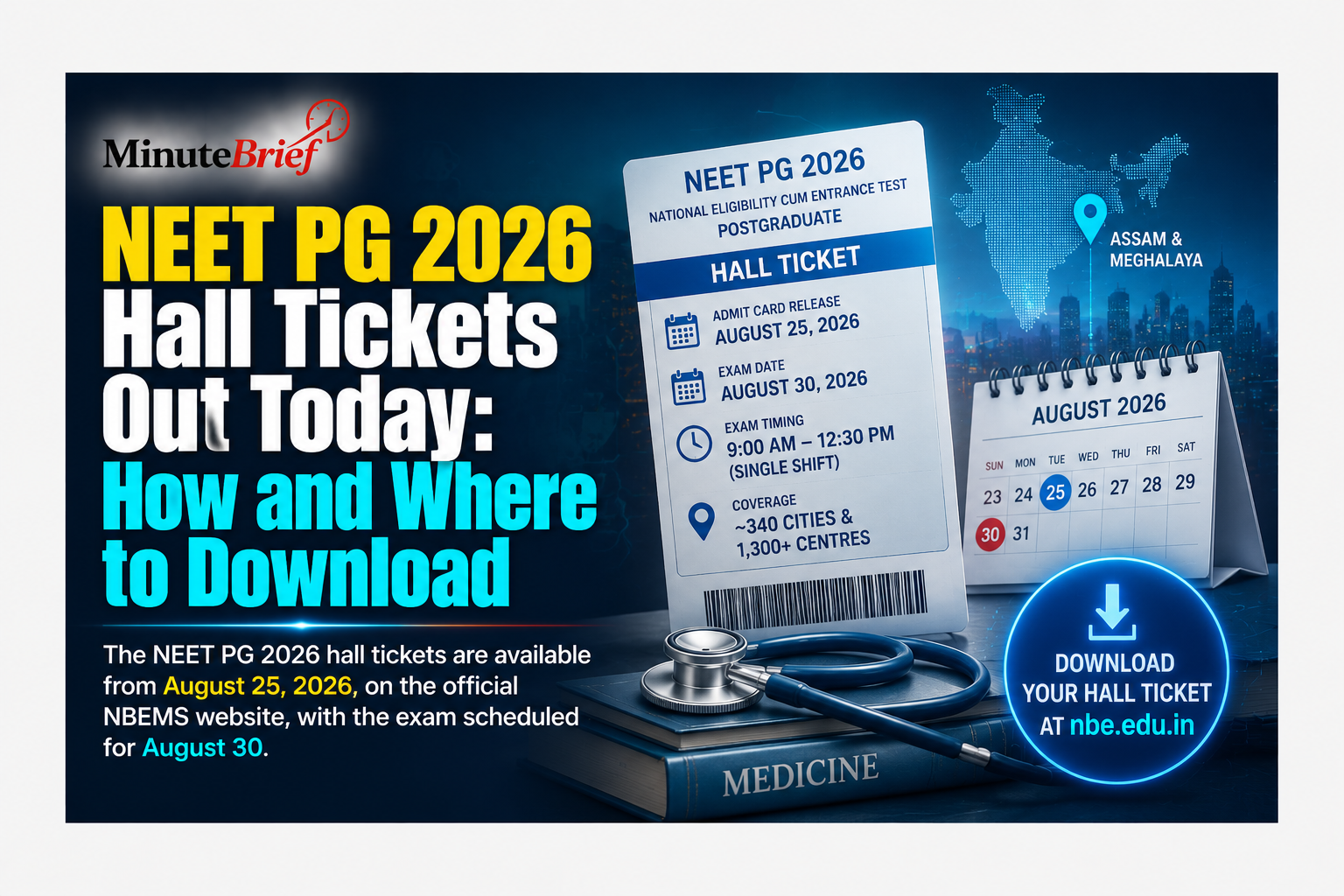 NEET PG 2026 Hall Tickets Out Today: How and Where to Download