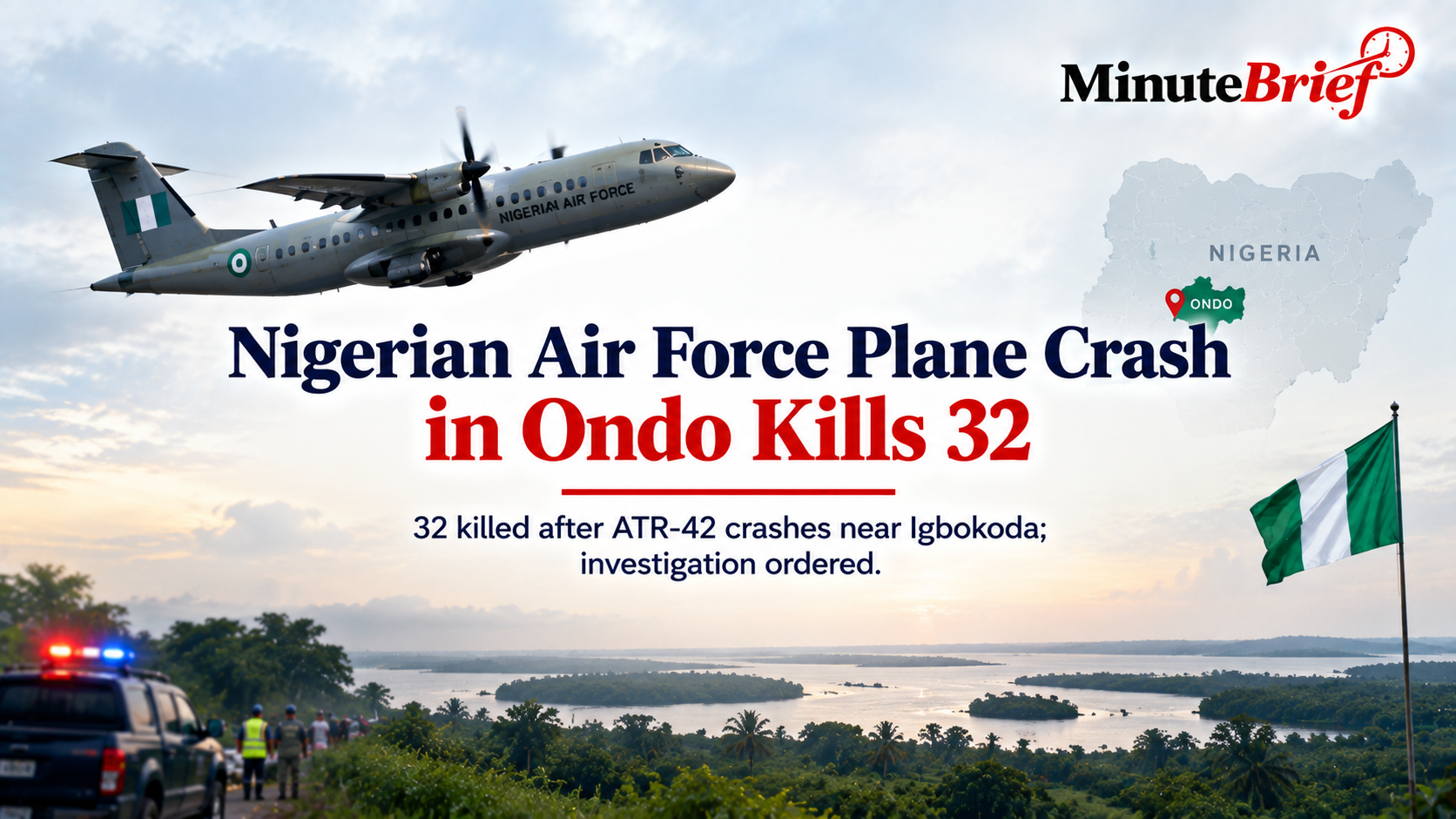 Nigerian Air Force ATR-42 Crashes in Ondo, Killing All 32 On Board