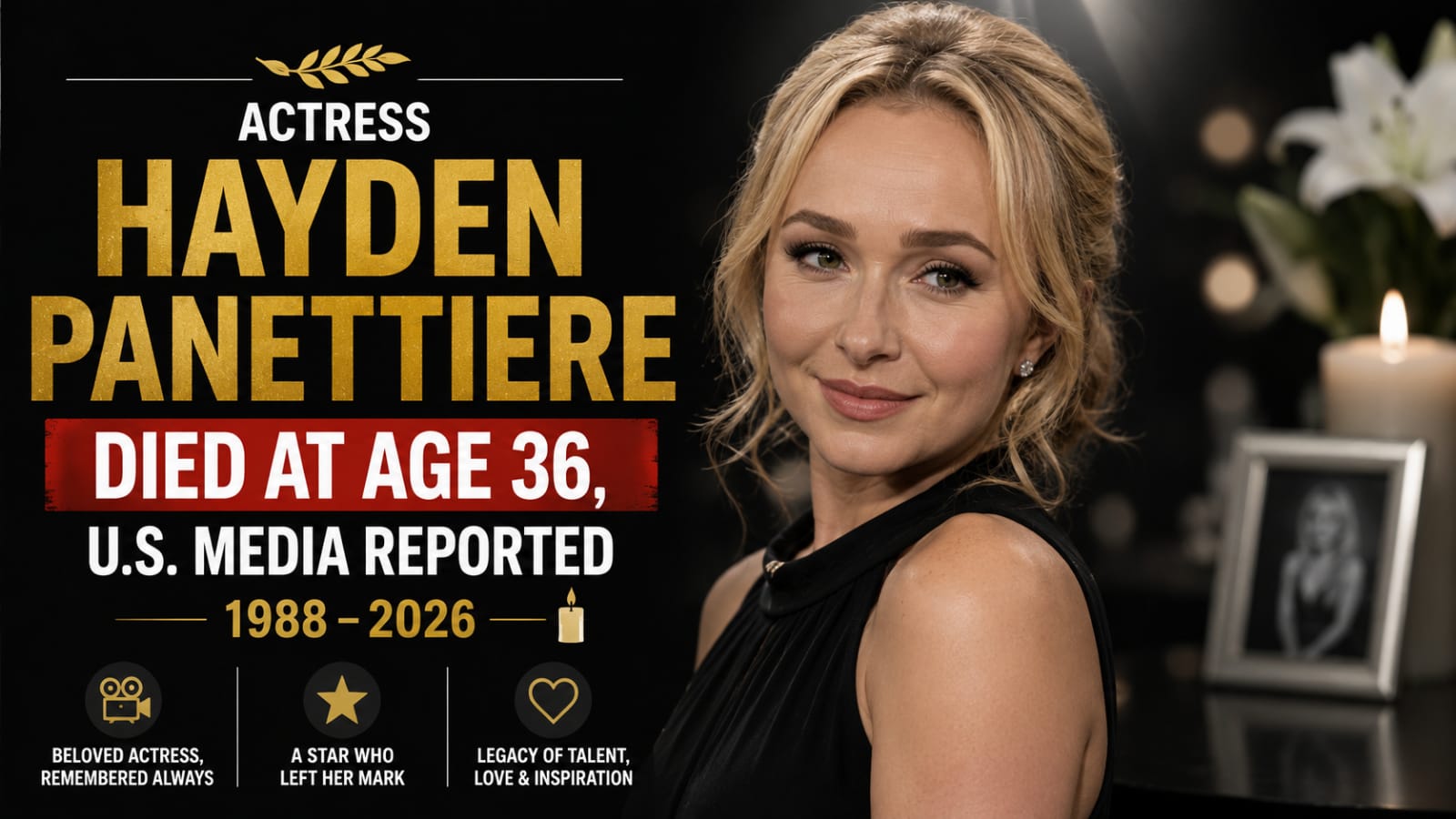 Actress Hayden Panettiere dies aged 36