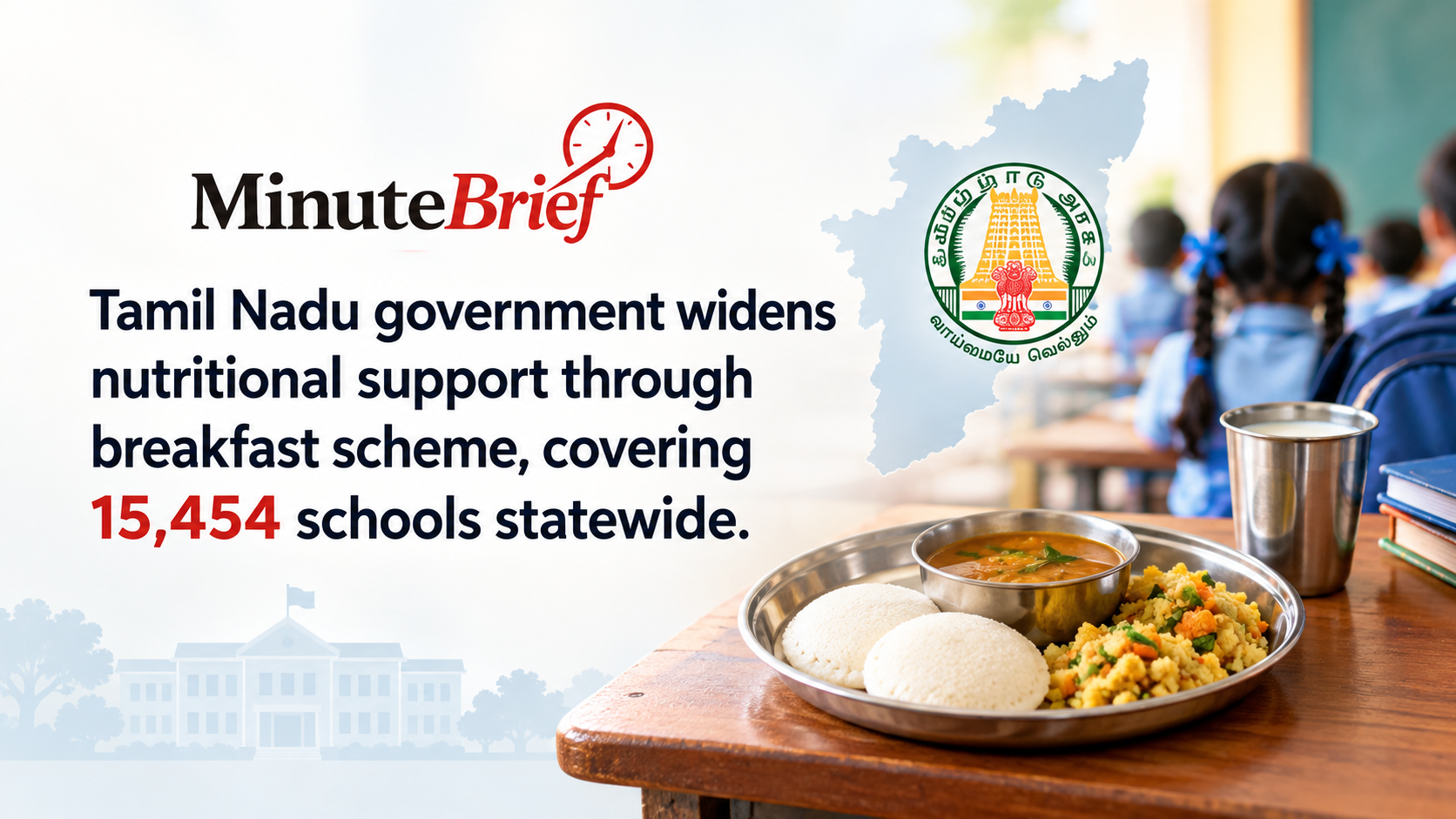 Expanded School Breakfast Initiative Launched by Tamil Nadu CM to Serve 15.3 Lakh Students Across Government Schools