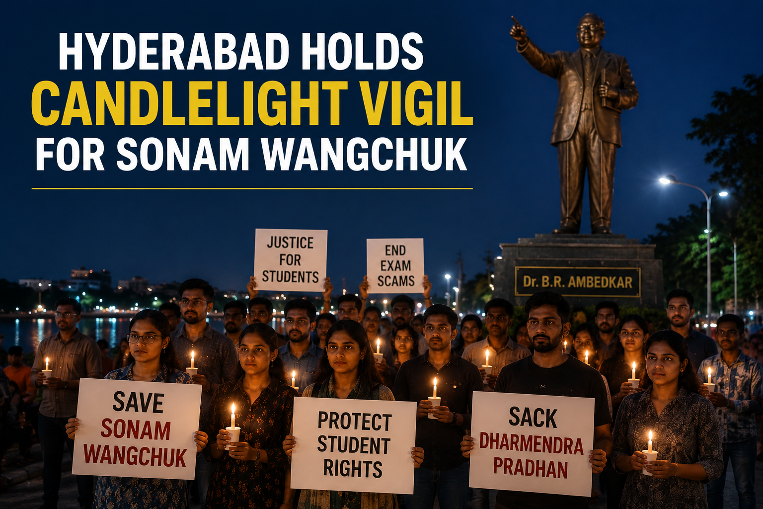 Hyderabad Civil Society Groups Rally to Support Sonam Wangchuk Amid NEET Controversy