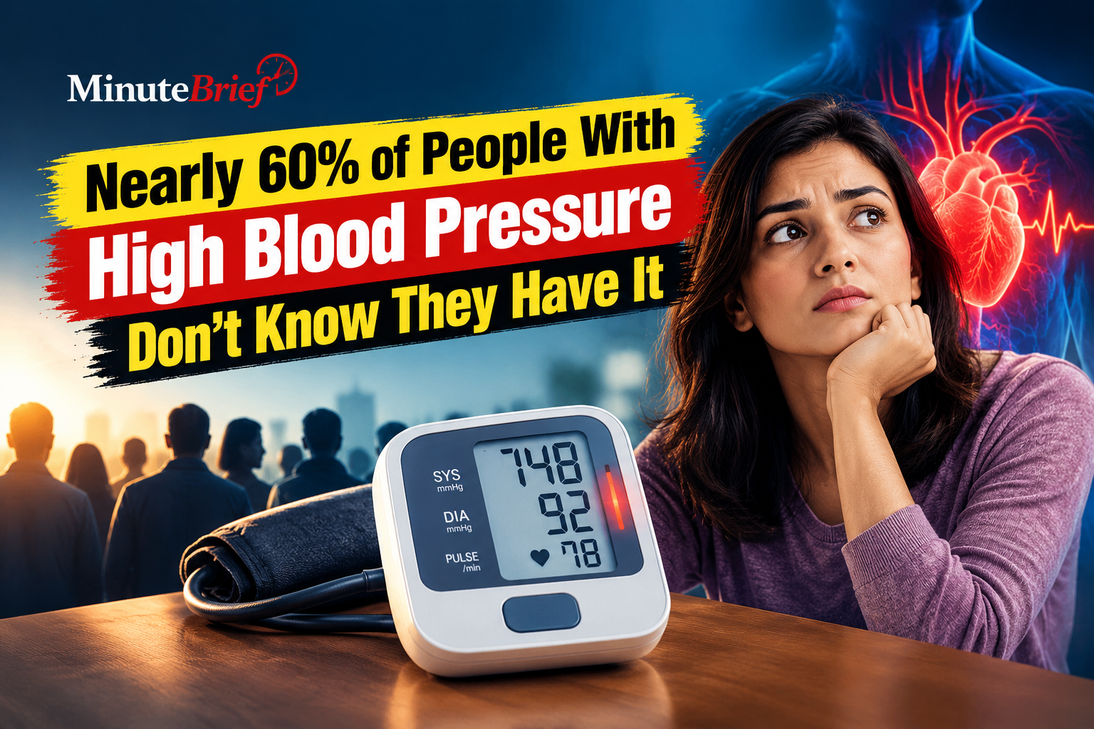 Nearly 60% of People With High Blood Pressure Don’t Know They Have It