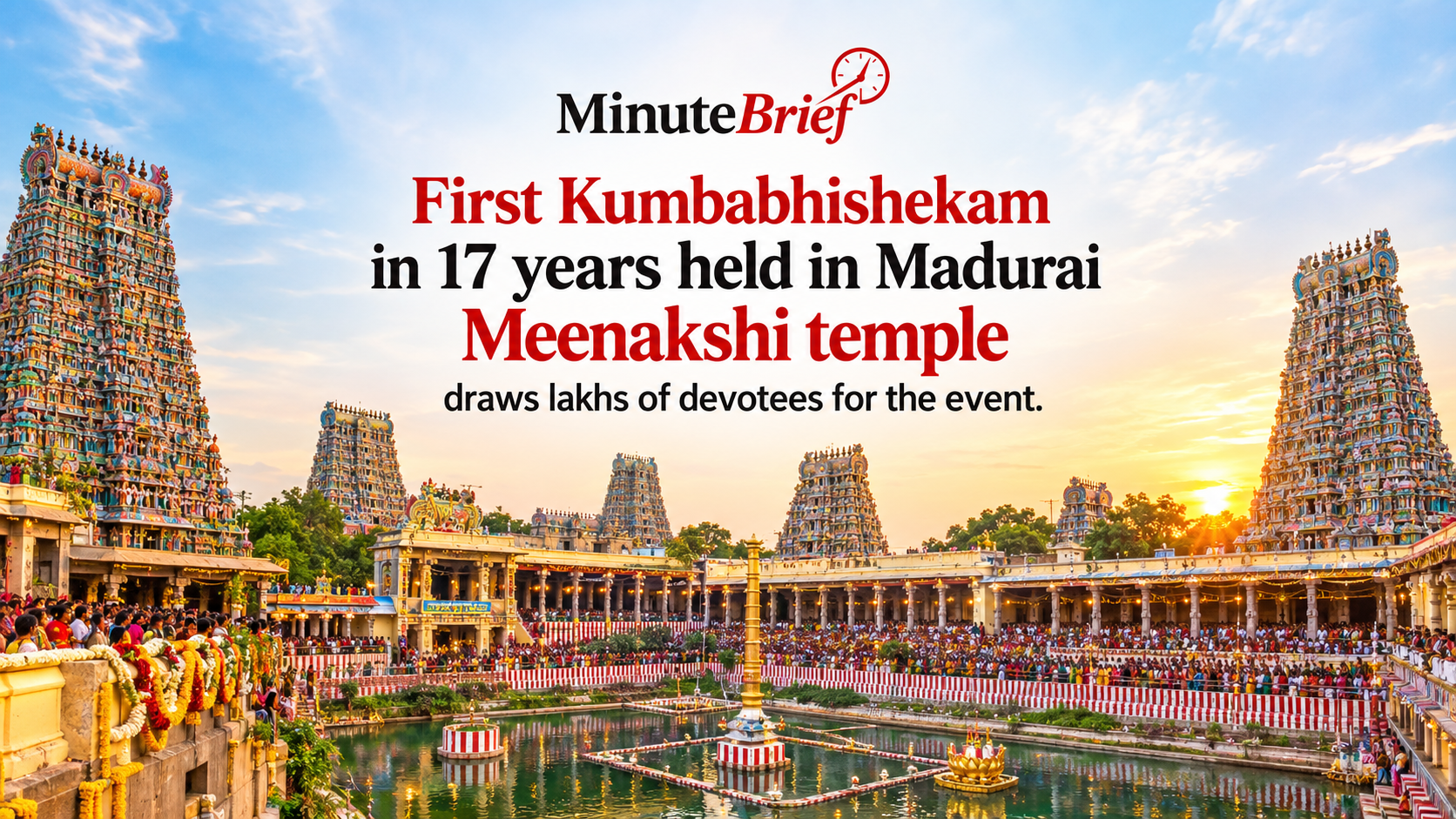 After 17 Years, Madurai Sees Grand Kumbabishekam of Meenakshi Temple Draw Lakhs of Pilgrims