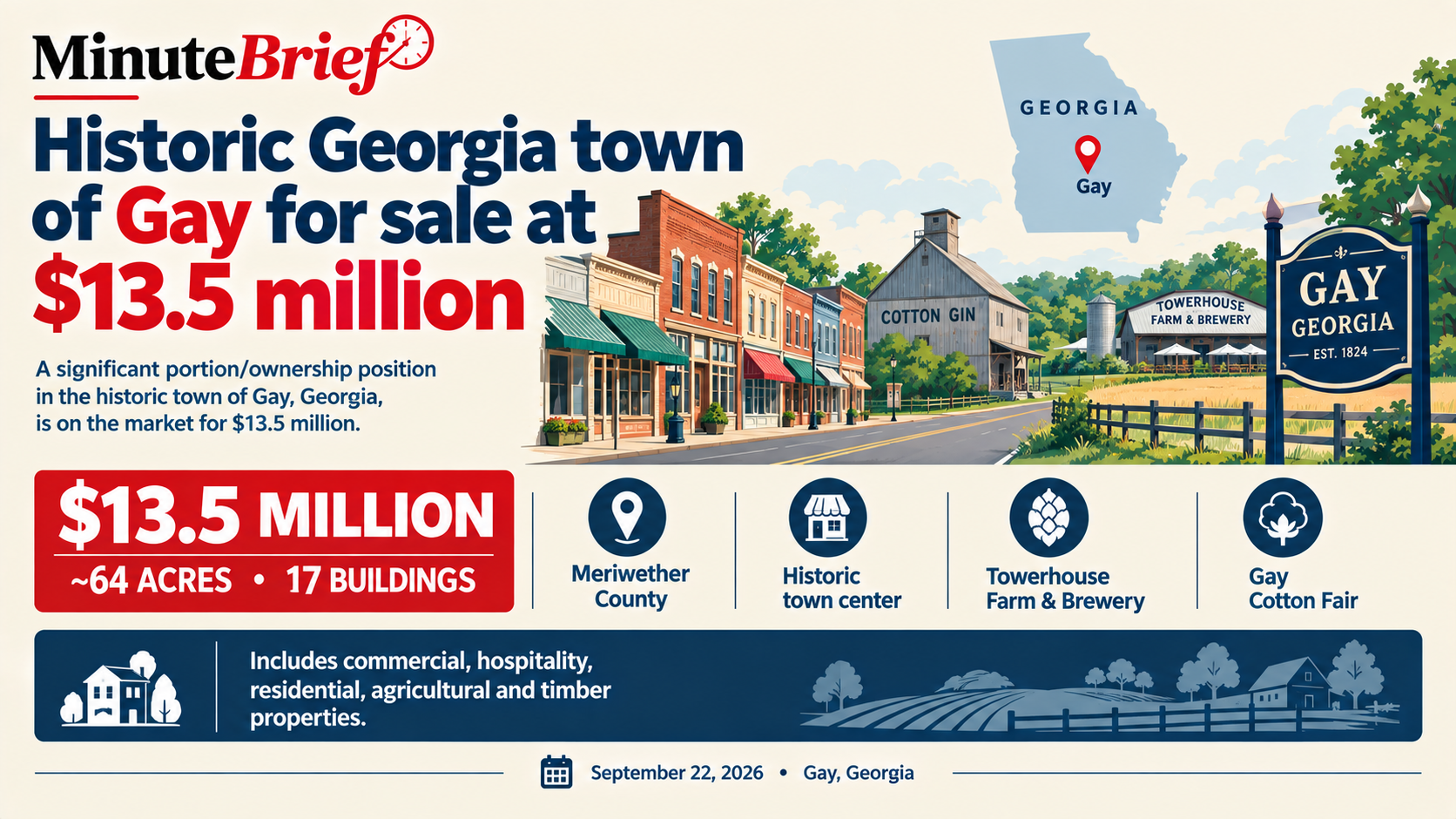 Historic Georgia town of Gay for sale at $13.5 million