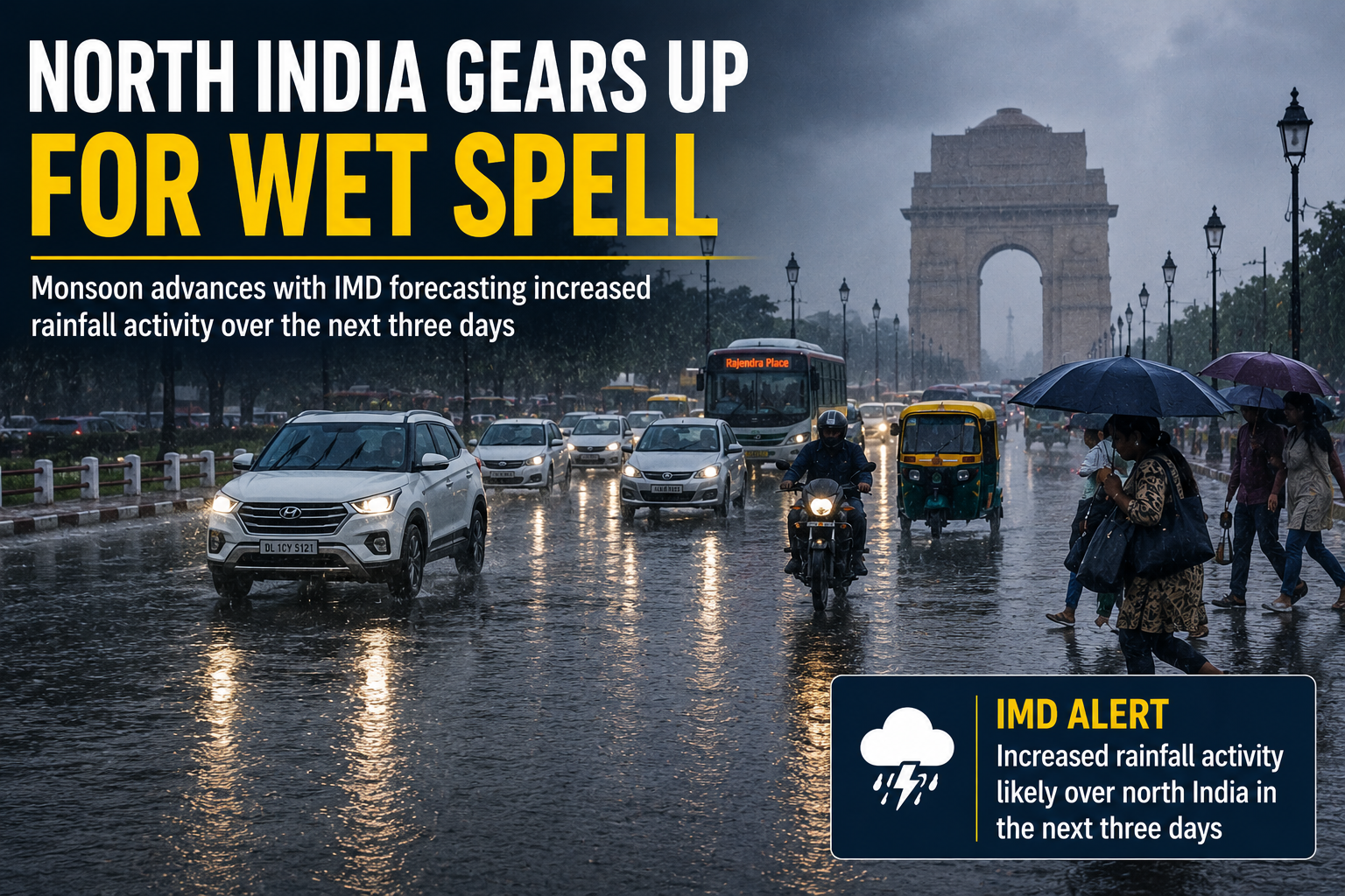 North India Prepares for Heavy Monsoon Rains Amid Fatalities in Gujarat