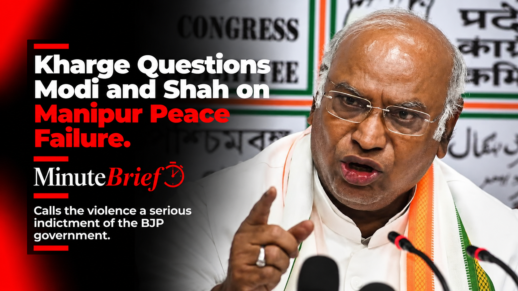 Kharge questions Modi and Shah on Manipur peace failure