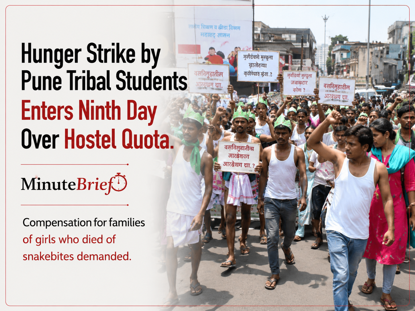 Hunger Strike by Pune Tribal Students Enters Ninth Day Over Hostel Quota