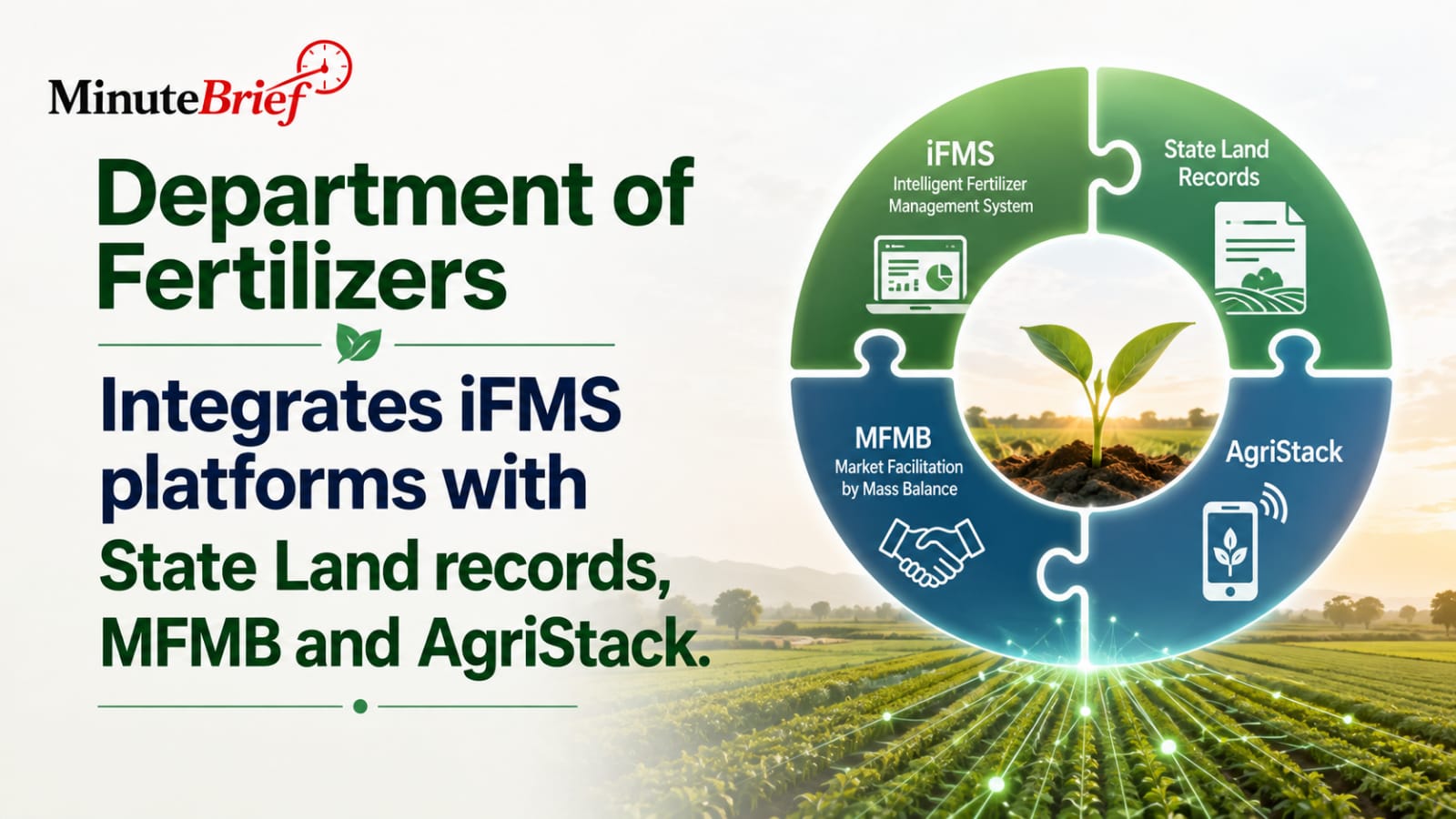 Department of Fertilizers Integrates iFMS Platform with State Land Records, MFMB, and AgriStack