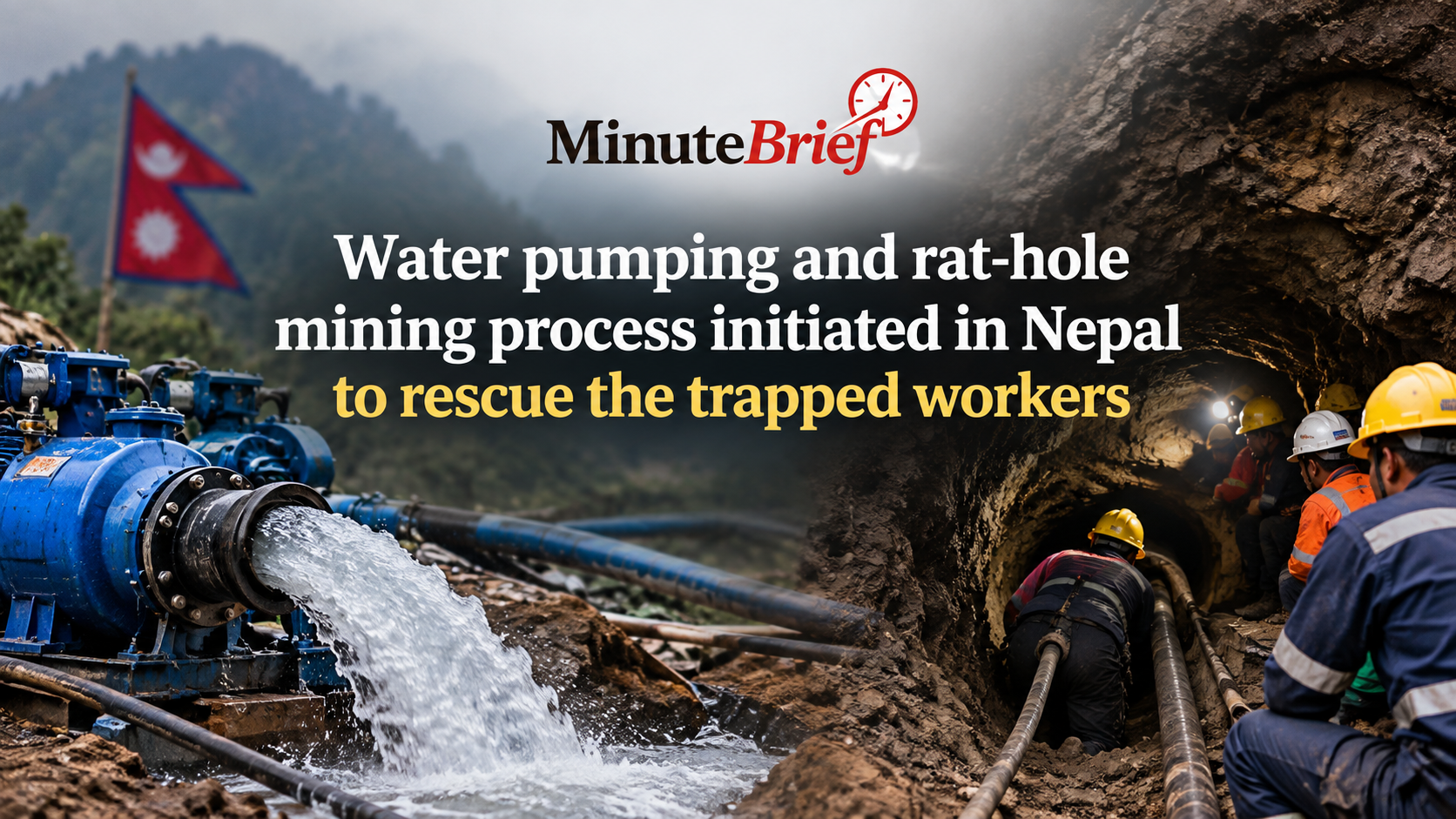 Rat-Hole Mining Technique: Nepal Rescue Operation Advances 125 Metres Underground Water Pumping and Rat-Hole Mining Method to Extract Trapped Workers Amid Deadly Flood Crisis