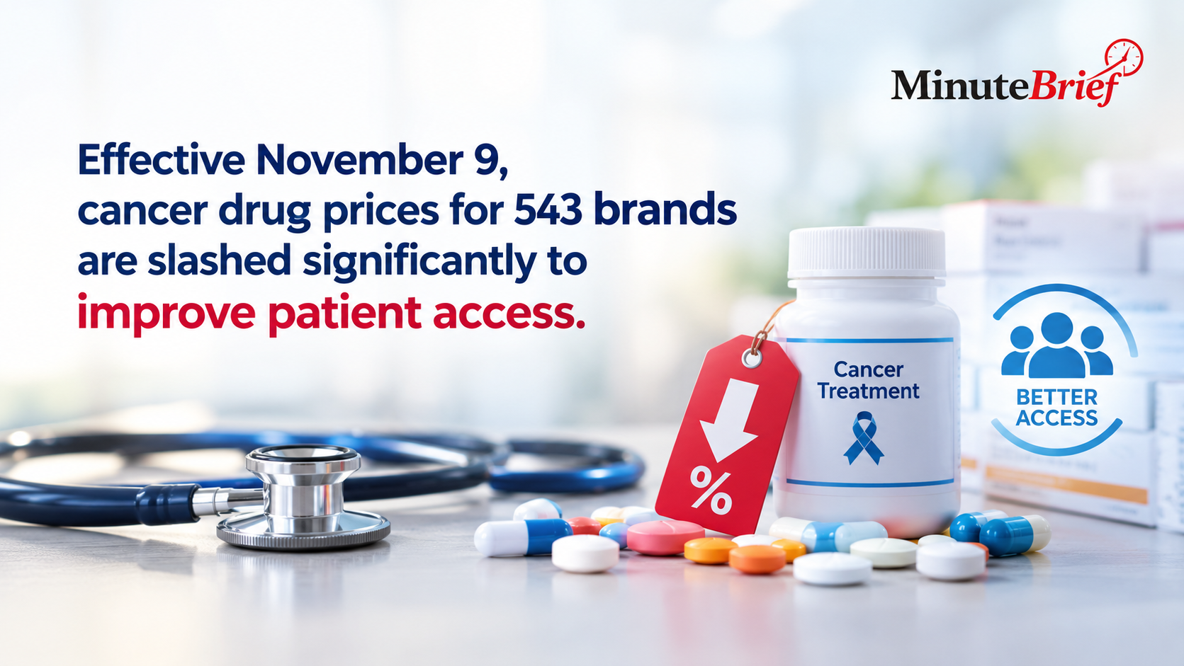 National Pharmaceutical Pricing Authority Reduces Prices of 543 Cancer Drug Brands by Up to 90% from November 9
