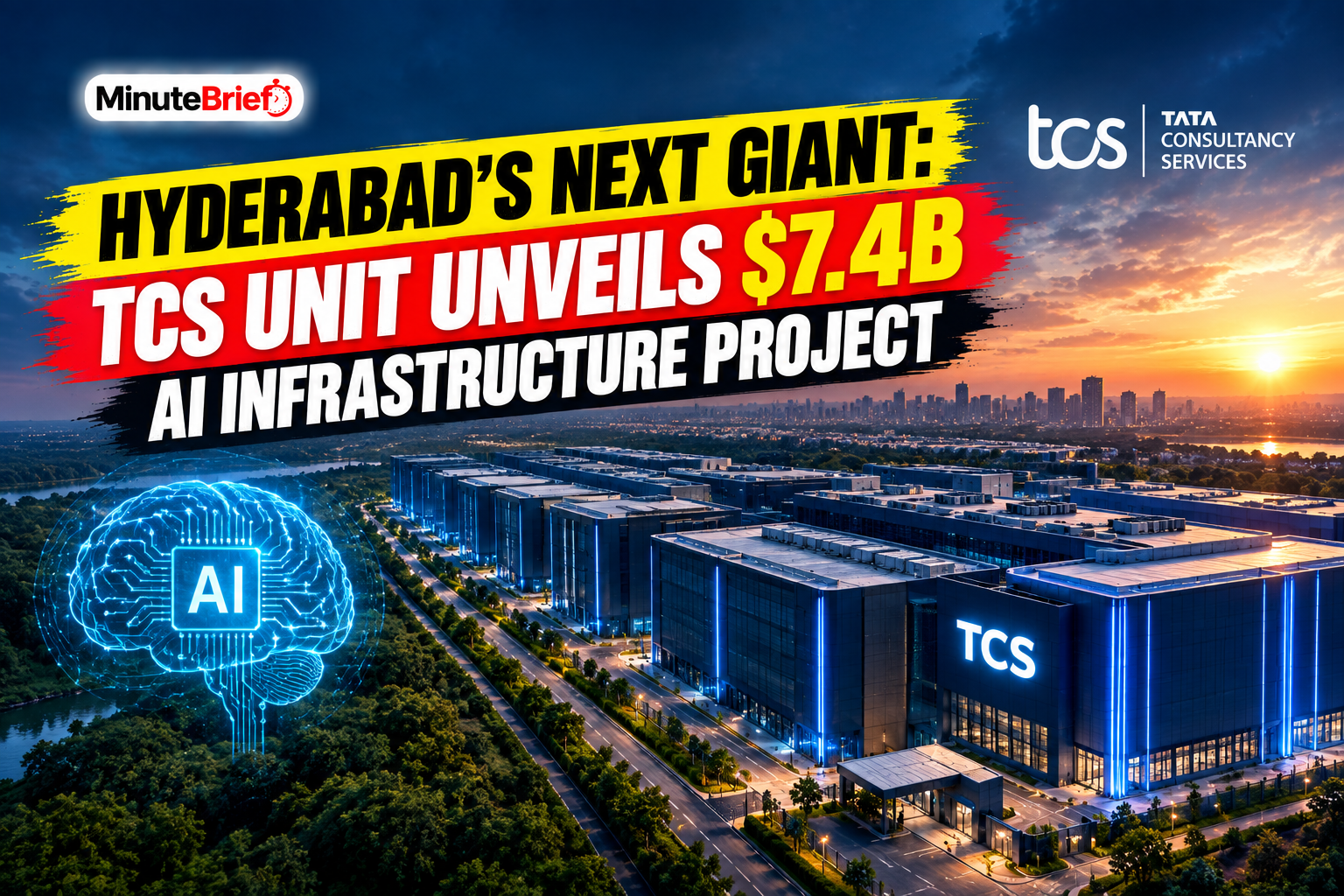 Hyderabad’s Next Giant: TCS Unit Unveils $7.4B AI Infrastructure Project