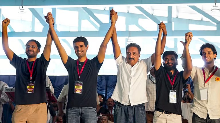 Dhruv Rathee and Prakash Raj Join CJP Protest in Bengaluru Over Voter List Deletions