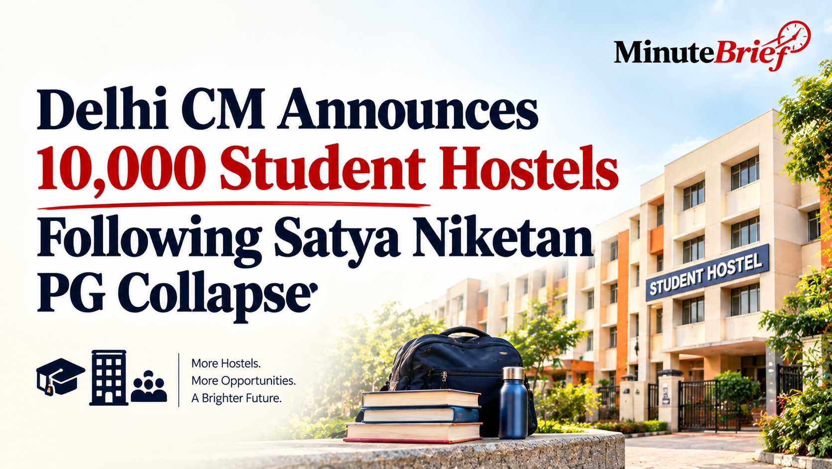 Delhi CM Announces 10,000 Student Hostels Following Satya Niketan PG Collapse