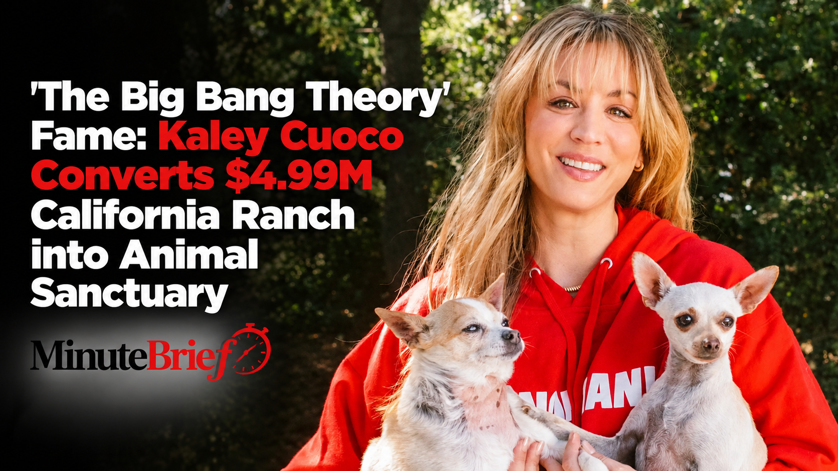 Kaley Cuoco Converts $4.99M California Ranch into Animal Sanctuary