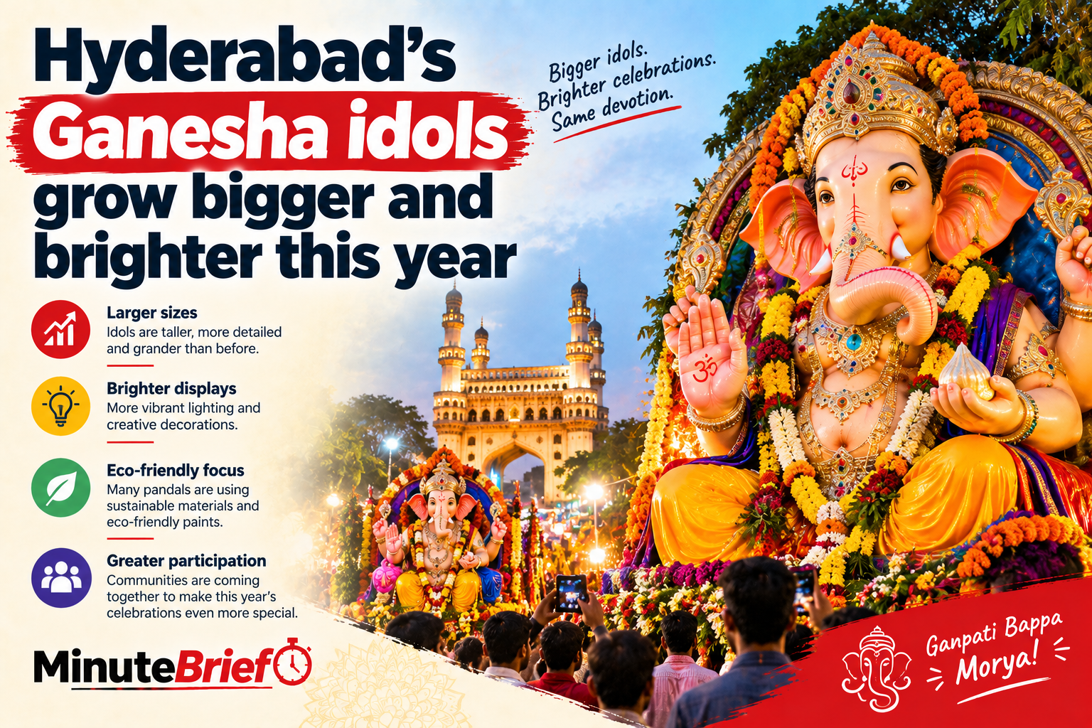 Hyderabad’s Ganesha idols grow bigger and brighter this year