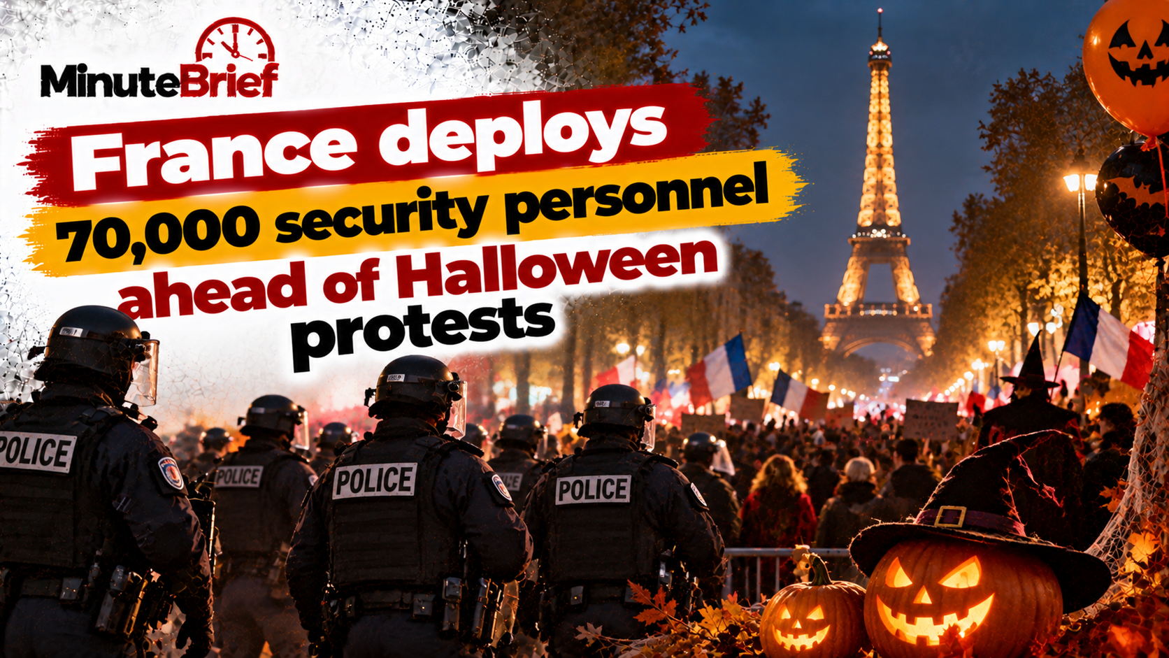 France deploys 70,000 security personnel ahead of Halloween protests