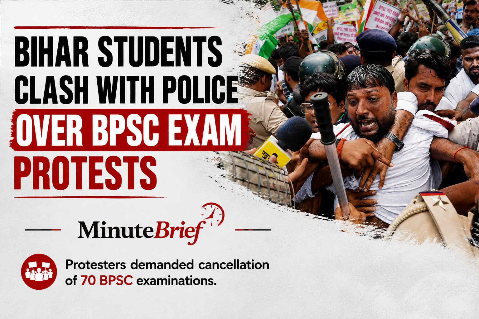 Bihar Students Clash With Police Over BPSC Exam Protests