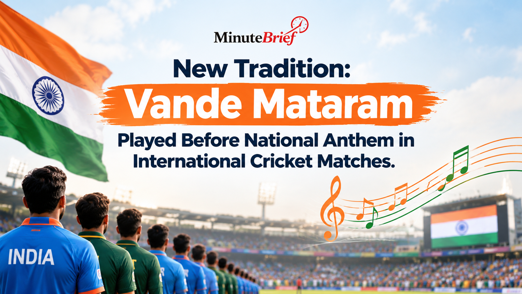 New Cricket Ritual: India’s International Cricket Games Now Start With Vande Mataram Preceding National Anthem