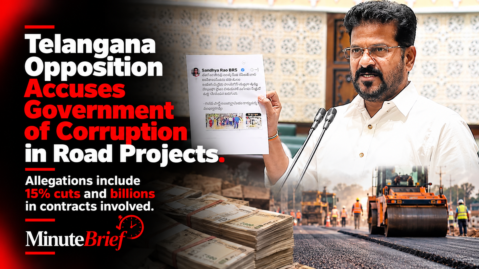 Telangana Opposition Accuses Government of Corruption in Road Projects